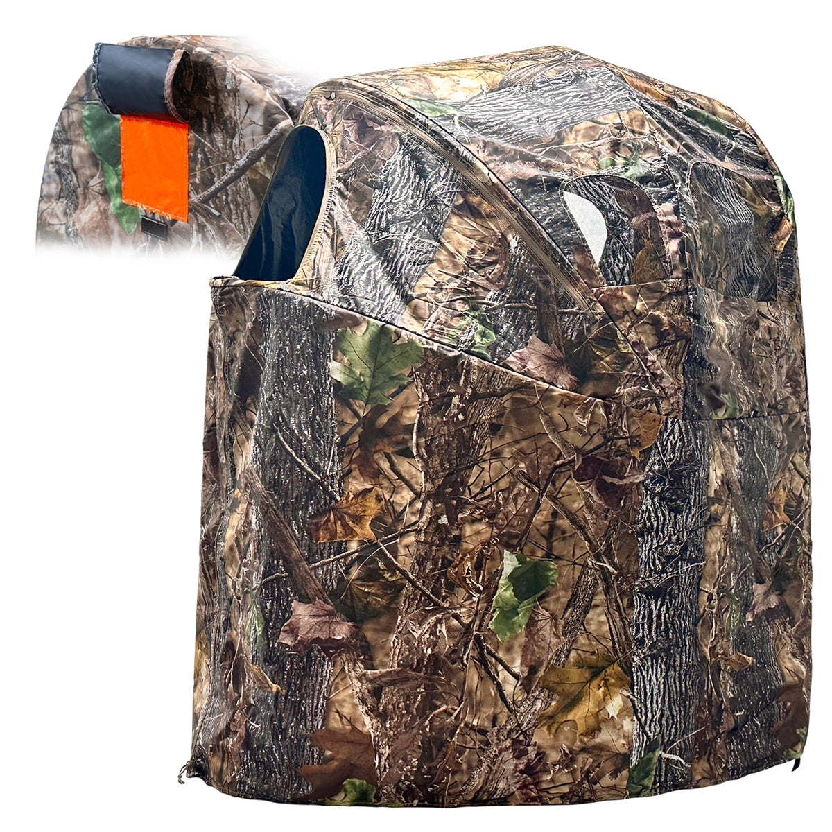 WTVIDAS Hunting Blinds with Chair Pop Up Ground Blinds with Carrying Bag Portable 1-Person Hunting Tent for Deer & Turkey Hunting