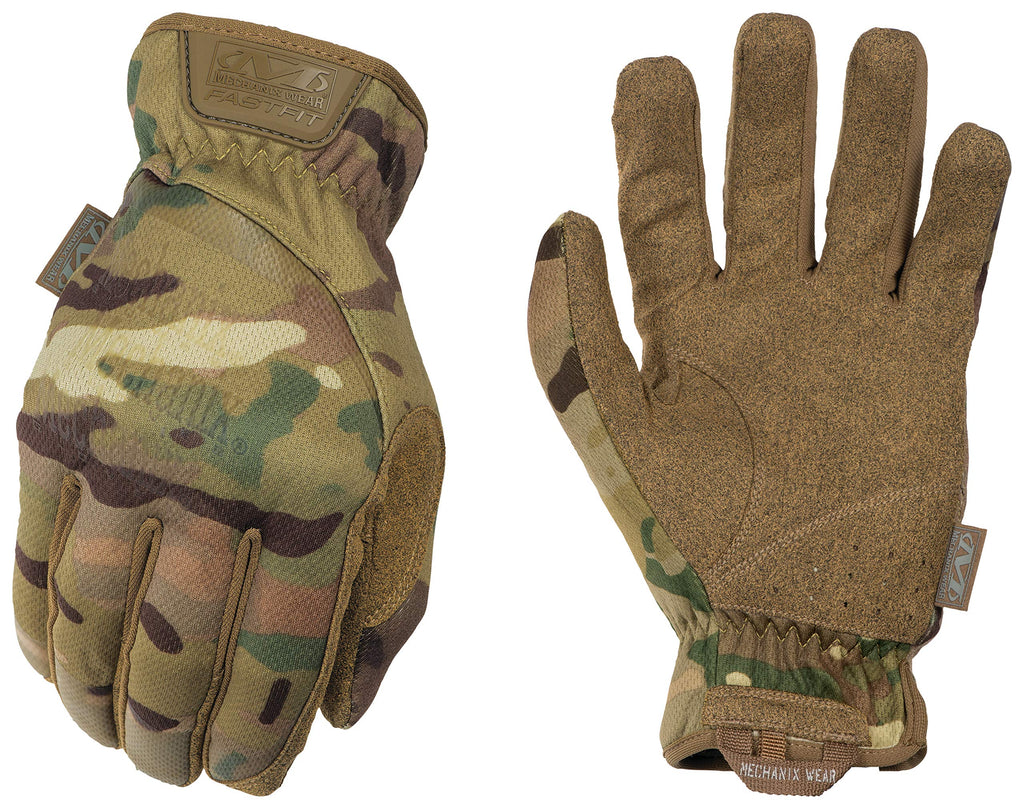 Mechanix Wear FastFit Tactical Gloves - Heavy Duty Lightweight Multipurpose Gloves - Flexible Grip & Reinforced Palm - Touchscreen Capable - Large - MultiCam Camouflage