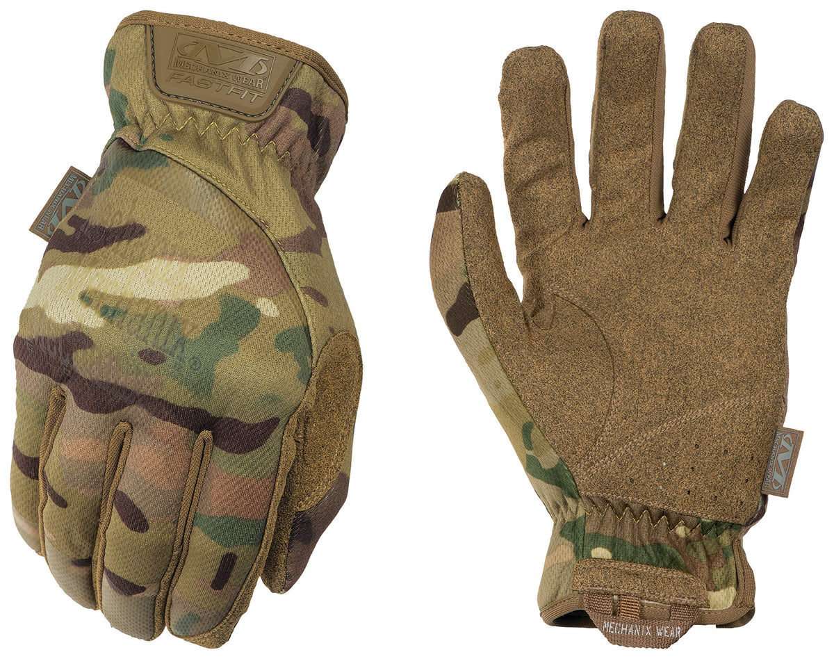 Mechanix Wear FastFit Tactical Gloves - Heavy Duty Lightweight Multipurpose Gloves - Flexible Grip & Reinforced Palm - Touchscreen Capable - Large - MultiCam Camouflage